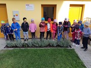 Levandulové záhonky ve školce